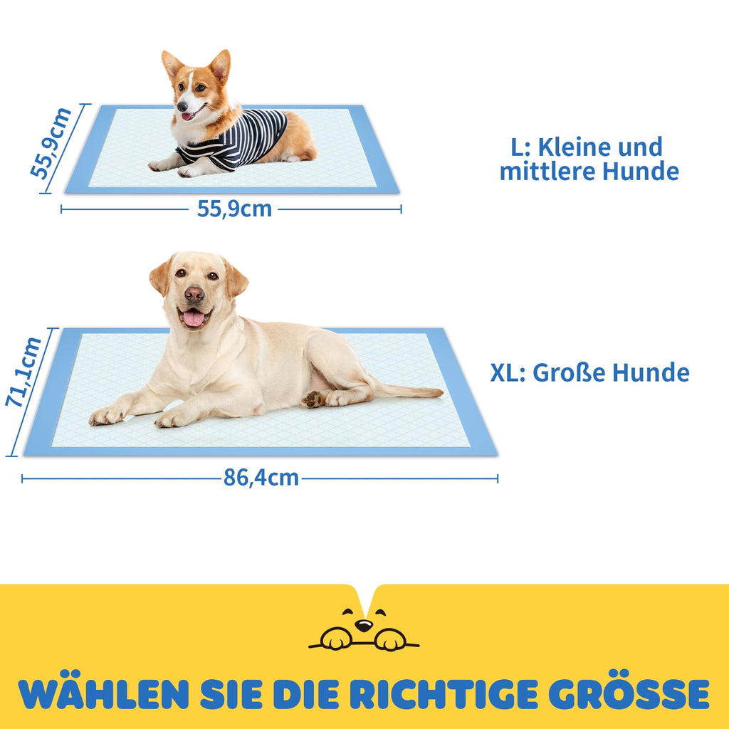 Powools Puppy Pads, Extra Large, 6-Layer Leak-Proof and Super Absorbent, 98 Count, 34” x 28”