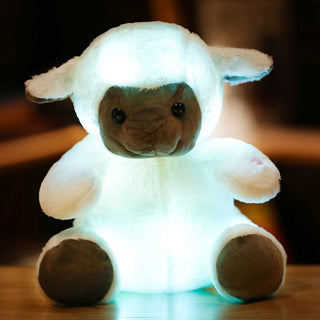 Buy white-alpaca Led Light Up Teddy Bear Doll Pillow Light Up Plush Toy