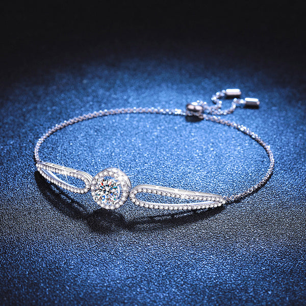 S925 Sterling Silver Female Moissanite Bracelet