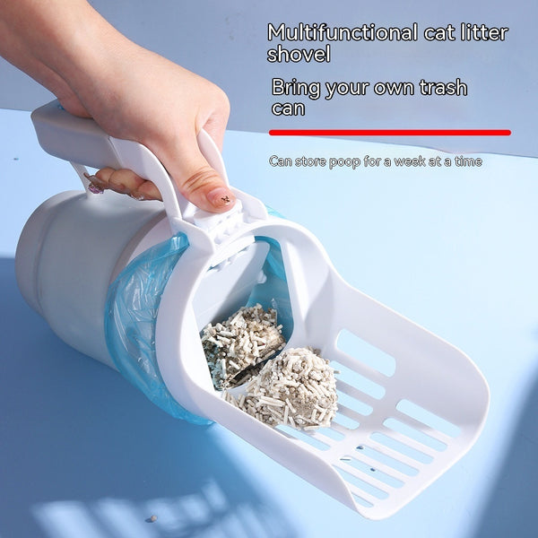 Widen Cat Litter Shovel Scoop With Refill Bags Large Cat Litter Box Self Cleaning Cat Waste Bin System