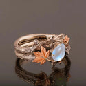 Vintage Golden Branch Maple Leaf Ring