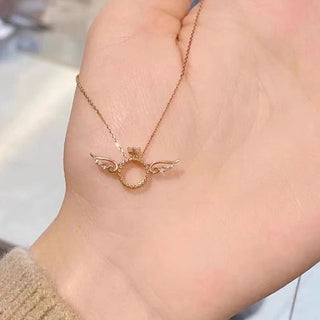 Buy rose-gold Female Necklace Rose Gold Angel Little Wing