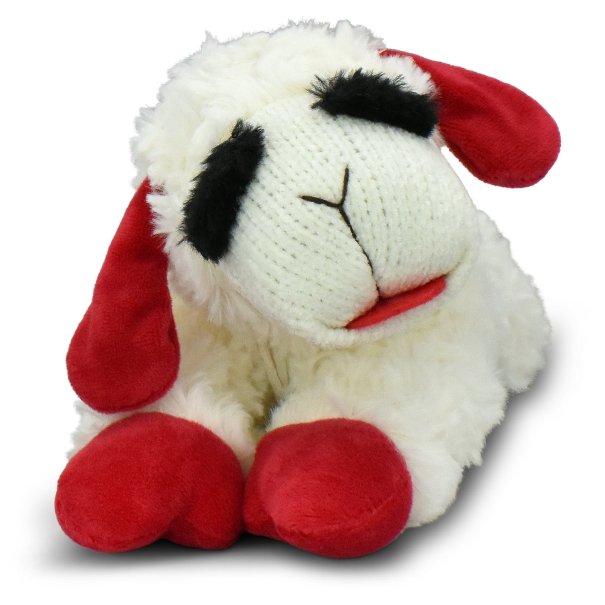 Multipet Plush Lamb Chop Dog Toy with Squeaker, Medium