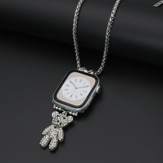 Buy full-diamond-bear Watch Necklace Feather Hanging Strap