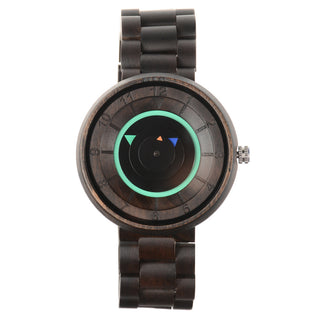 Buy ebony No Pointer Concept Quartz Watch Casual Personality Wood