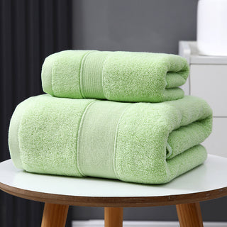 Buy green Pure Cotton Thickening And Quick-drying Absorbent Bath Towel