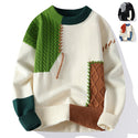 Men's Colorblock Pullover Knitted Winter Sweater