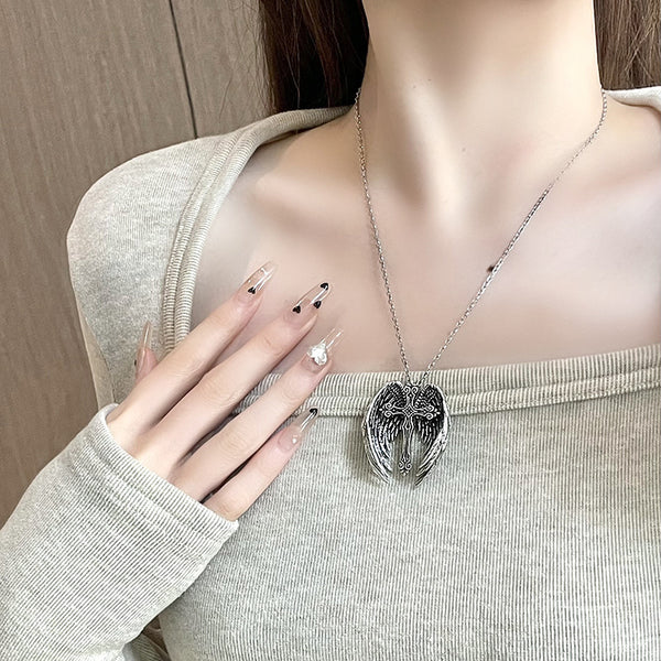 Guardian Angel Wings Necklace Trendy Cool Pendant For Women