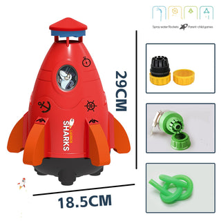 Buy red Kids Space Rocket Sprinkler Spinner