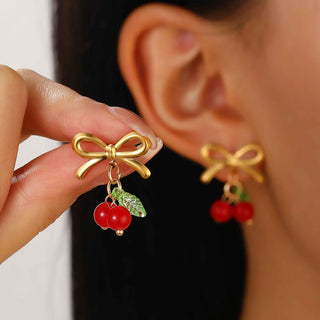 Buy stainless-steel-7807 Exaggerated And Personalized C- Ring Flower Texture Earrings