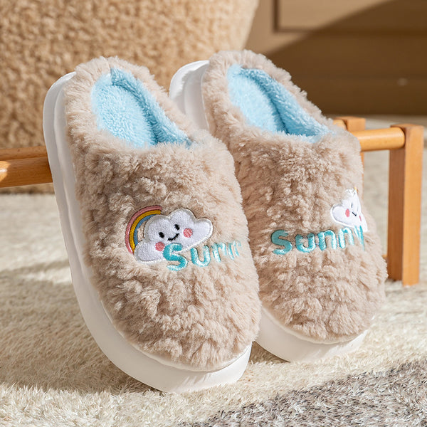 Men and Women Cute Cartoon Cotton Slippers