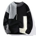 Men's Colorblock Pullover Knitted Winter Sweater