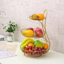 Three-layer Double-layer Fruit Bowl, Living Room Household Light Luxury Fruit Plate