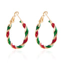 Christmas Colorful Spiral Geometric Earrings