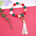 Christmas Silicone Beads Key Pendants Bracelet