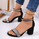Women Rhinestone High Heel Sandals