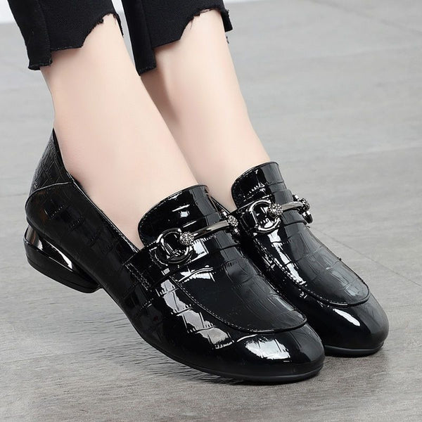 Soft Leather Slip-on Two-way Shoes