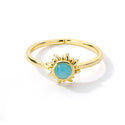 European And American Opening Adjustable Sun Opal Female Ring