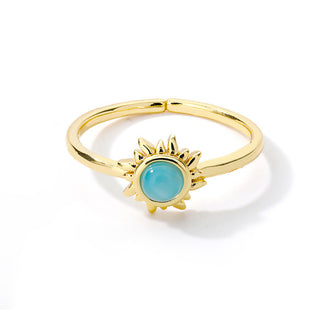 Buy golden-sun-cats-eye European And American Opening Adjustable Sun Opal Female Ring