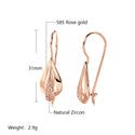 Fashion Personality Diamond Rose Gold Earrings