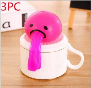 Buy pink-3pc Puking Ball Brother Egg Yolk Pinch Vomit Spoof And Play Tricky Toys