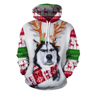 Buy bglwy5048 European And American Christmas Snowman 3D Printed Hood Sweater