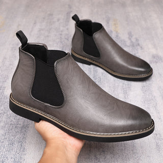 Buy gray Frosted Martin Boots British Pointed Trendy All-match