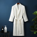 Unisex Pure Cotton Long Waffle Bathrobe