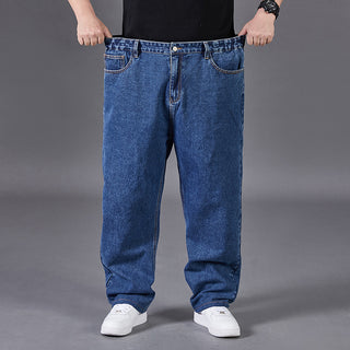 Buy dark-blue Men&#39;s Loose Straight Trend Jeans