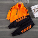 Sports Style Striped Two-piece Children's Clothing Children's Boys And Baby Casual Suits