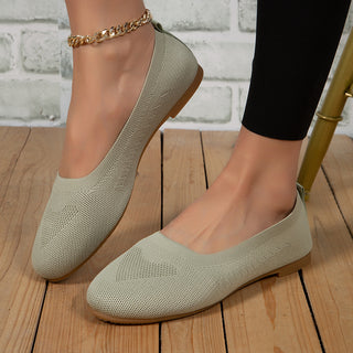 Buy light-green Women&#39;s Loafers Casual Slip On Mesh Flats Shoes