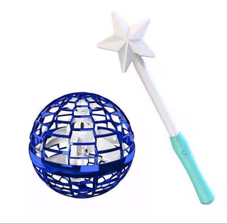 Buy blue Swivel Induction Fingertip Flying Top Toy