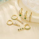 LOVE Letter Pendant Hoop Earrings Suit