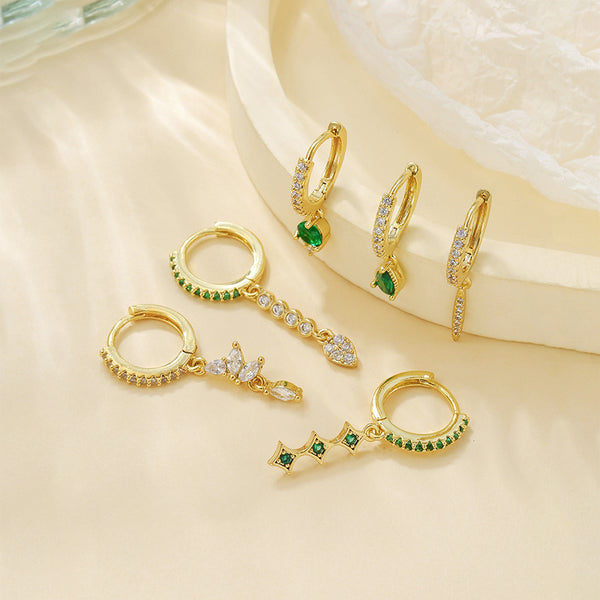 LOVE Letter Pendant Hoop Earrings Suit