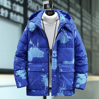 Buy blue Winter Plus-sized Down Cotton Camouflage