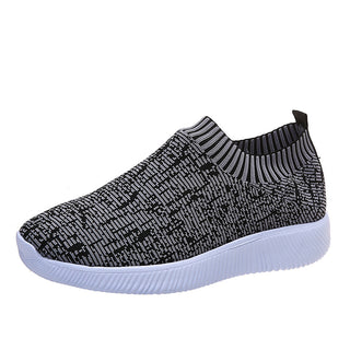 Buy grey Women&#39;s Stripe Knit Sock Shoes