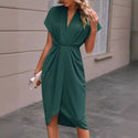 Women's V-neck Batwing Sleeve Dress