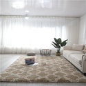 Tie-dyed Silk Wool Pattern Carpet Living Room Coffee Table Bedside Pad Long Wool Washable Full Bedroom