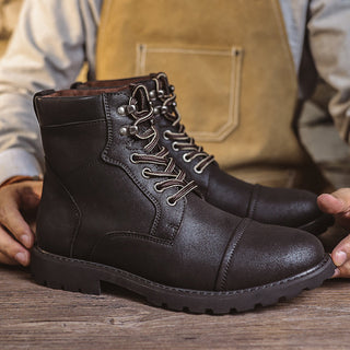 Buy black Fall Winter Men Boots British Style