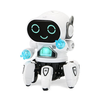 Buy white-sixjaw-robot Electric Rock Robot, Music, Light, Automatic Walking, Swinging And Dancing Robot, Children&#39;s Toys