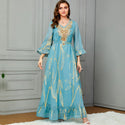 Women's Dubai Embroidered Loose Robe Dress