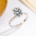 Moissanite Ring Oval Egg-shaped Big Diamond