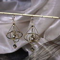 Planetary Operation Miniature Device Brass Heavy Industry High Class Elegant Earrings