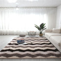 Tie-dyed Silk Wool Pattern Carpet Living Room Coffee Table Bedside Pad Long Wool Washable Full Bedroom