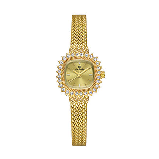 Buy champagne-gold Retro Lucky Small Square Wheat Mini Watch