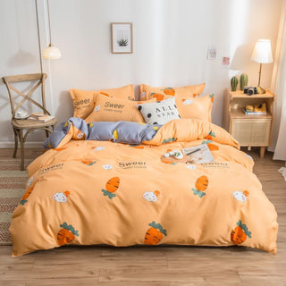 Buy carrot Cover Set Bed Cotton Quilt Bedsheet Bedding Duvet Fitted