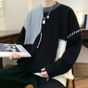 Men's Colorblock Pullover Knitted Winter Sweater