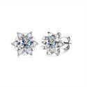 925 Sterling Silver Fashion Suit SUNFLOWER Chic Earrings