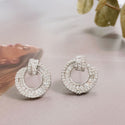 S925 Sterling Silver Needle Zircon Full-jeweled Stud Earrings