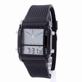 Buy black Dual Display Electronic Watch LED Sports Fashion Trend